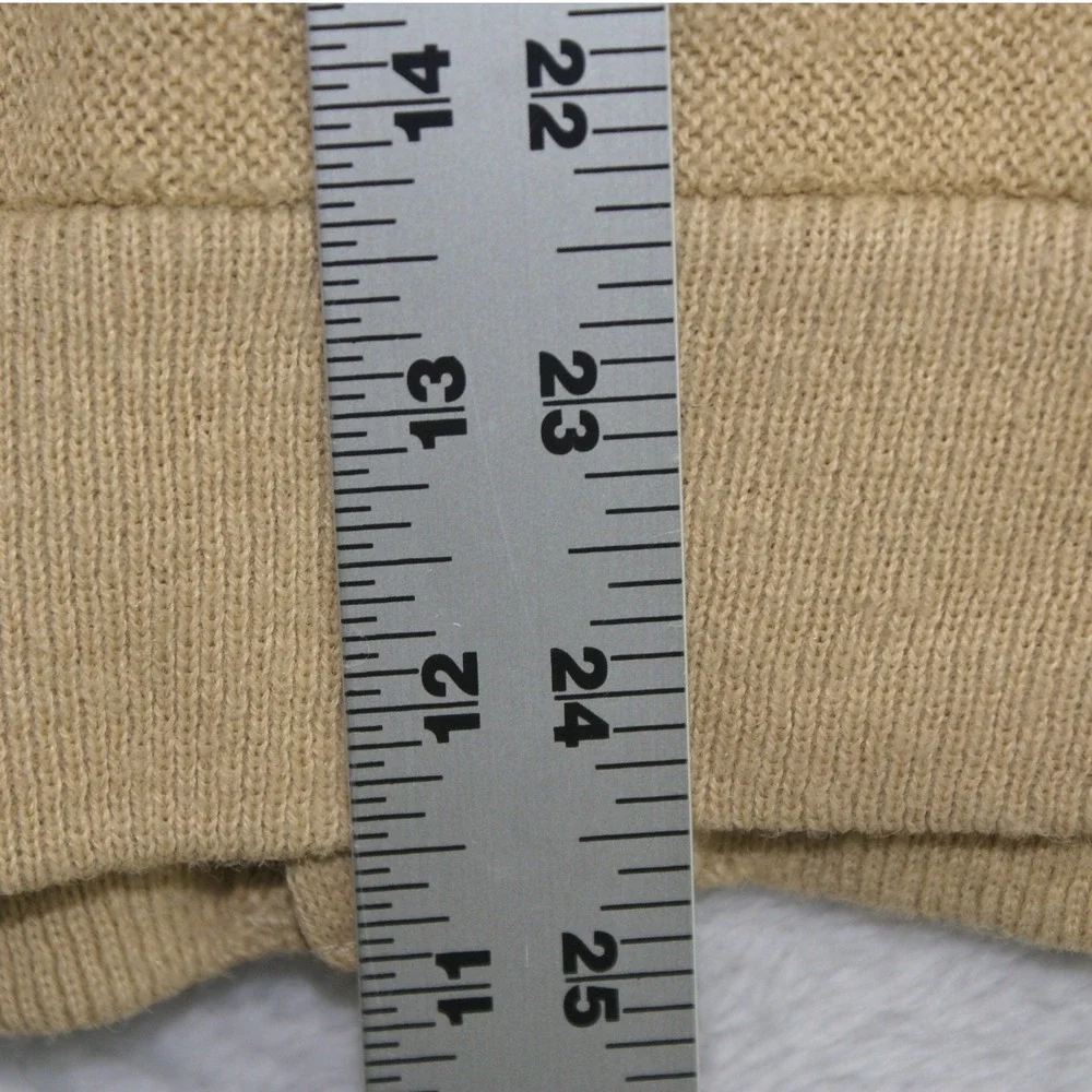 VTG 70s Munsingwear Grand Slam Penguin Cardigan 5-button Sweater Tan Acrylic M